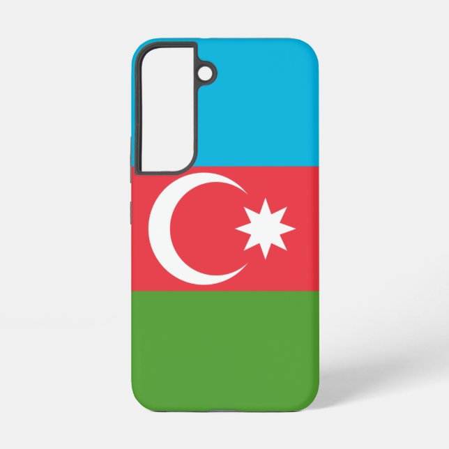 Samsung Galaxy S22 Fallflagge von Aserbaidschan Hülle (Rückseite)