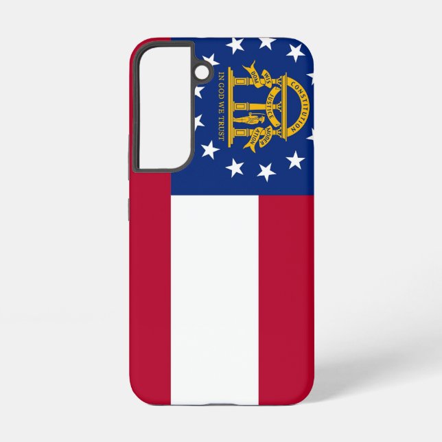 Samsung Galaxy S22 Fallflagge von Georgia Hülle (Rückseite)