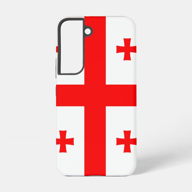 Samsung Galaxy S22 Fallflagge von Georgia Hülle (Rückseite)