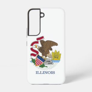 Samsung Galaxy S22 Fallflagge von Illinois Hülle