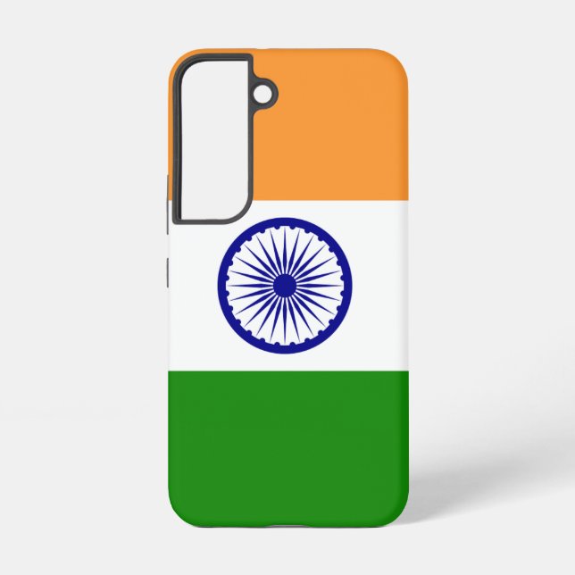 Samsung Galaxy S22 Fallflagge von Indien Hülle (Rückseite)