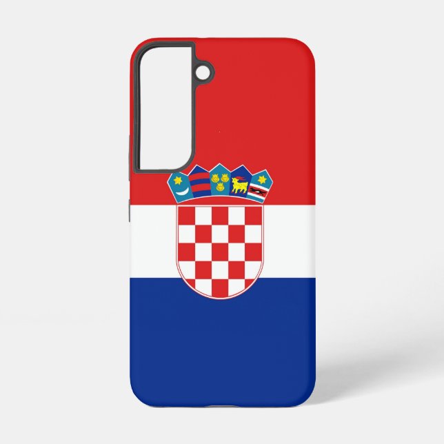 Samsung Galaxy S22 Fallflagge von Kroatien Hülle (Rückseite)