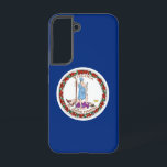 Samsung Galaxy S22 Fallflagge von Virginia Samsung Galaxy Hülle<br><div class="desc">Fügen Sie Ihrer Samsung Galaxy S22 eine Touch Virginia Stolz hinzu - mit unserem exklusiven Handy-Cover mit Virginia! Die Handy-Cover wurden mit viel Liebe zum Detail gestaltet und sind nicht nur funktional, sie sind eine Feier für Virginias reiche Geschichte und kulturelle Bedeutung. Das kühne Design zeigt stolz das ikonisch blaue...</div>