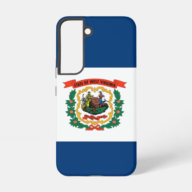 Samsung Galaxy S22 Fallflagge von West Virginia Hülle (Rückseite)