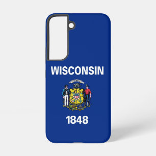 Samsung Galaxy S22 Fallflagge von Wisconsin Hülle