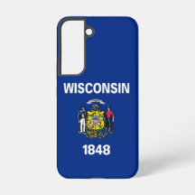 Samsung Galaxy S22 Hülle Flagge von Wisconsin