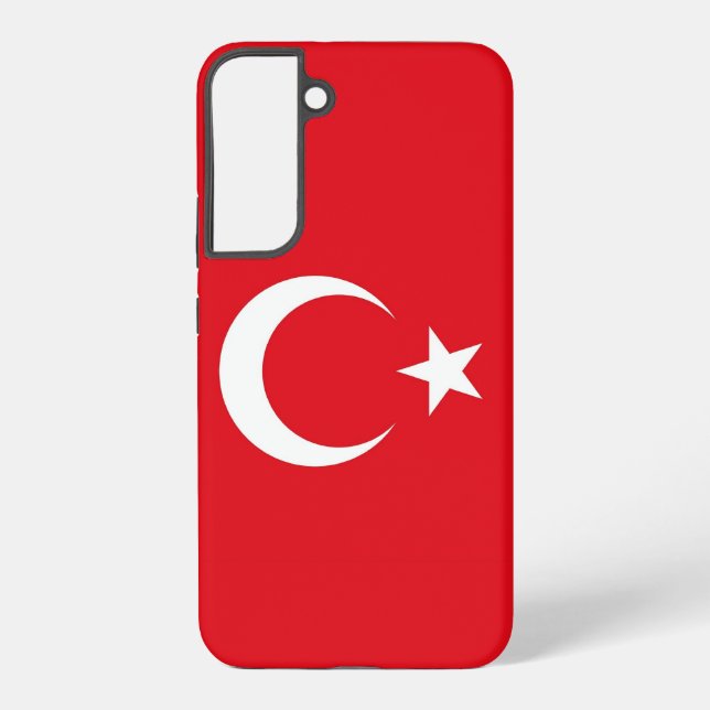 Samsung Galaxy S22 Plus Fallflagge der Türkei Samsung Galaxy Hülle (Rückseite)