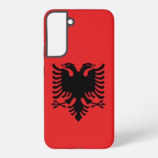 Samsung Galaxy S22 Plus Fallflagge von Albanien Samsung Galaxy Hülle (Rückseite)