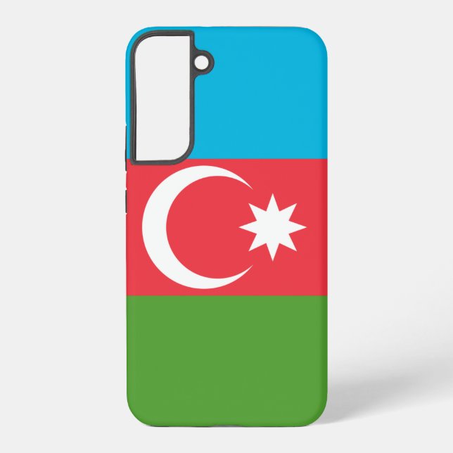 Samsung Galaxy S22 Plus Fallflagge von Aserbaidsch Hülle (Rückseite)