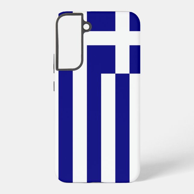 Samsung Galaxy S22 Plus Fallflagge von Griechenlan Hülle (Rückseite)