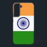 Samsung Galaxy S22 Plus Fallflagge von Indien Samsung Galaxy Hülle<br><div class="desc">Mit unserem exklusiven Cover unter der Flagge Indiens können Sie Ihre Samsung Galaxy S22 Plus mit einem Hauch indischen Stolzes ergänzen! Dieses Stück wurde mit viel Liebe zum Detail gestaltet und feiert das indische Erbe und den kulturellen Reichtum. Das Design zeigt stolz das ikonische Dreifarbenmuster von Safran, Weiß und Grün,...</div>
