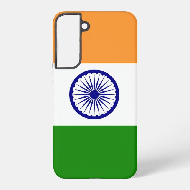 Samsung Galaxy S22 Plus Fallflagge von Indien Samsung Galaxy Hülle (Rückseite)
