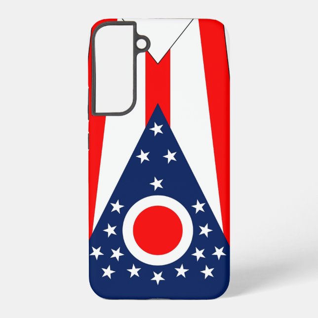 Samsung Galaxy S22 Plus Fallflagge von Ohio Hülle (Rückseite)