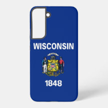 Samsung Galaxy S22 Plus Hülle Flagge von Wisconsin