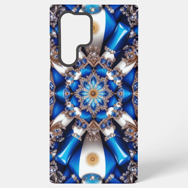 Samsung Galaxy S22 Ultra Case argentinische Farben Samsung Galaxy Hülle (Rückseite)