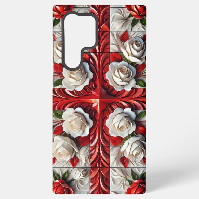 Samsung Galaxy S22 Ultra Case Englische Rose Samsung Galaxy Hülle (Rückseite)