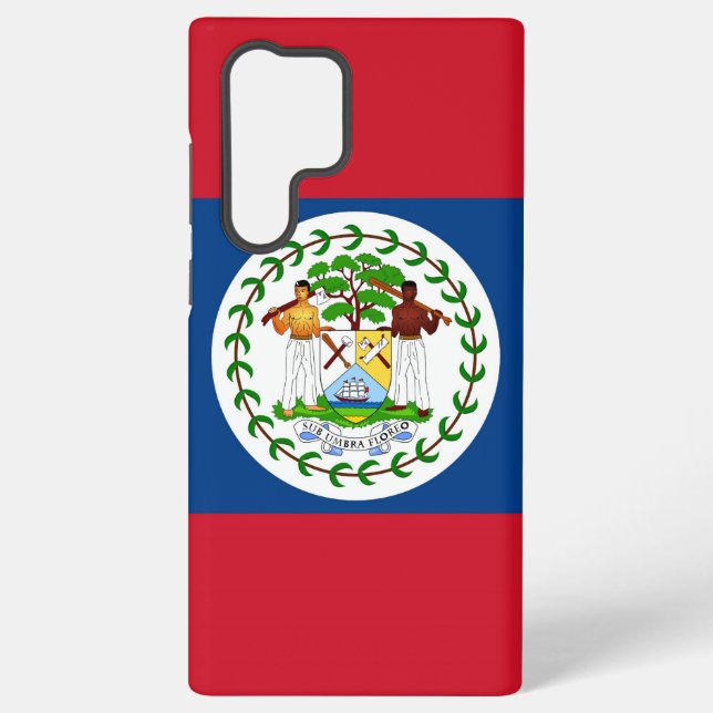 Samsung Galaxy S22 Ultra Case mit Belize-Flagge Samsung Galaxy Hülle (Rückseite)