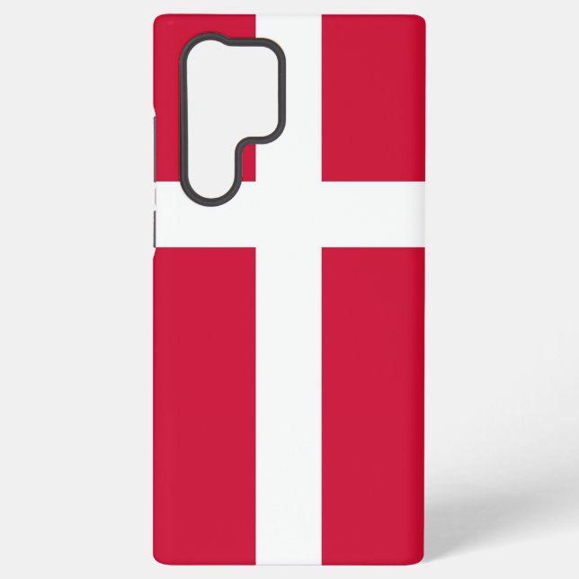 Samsung Galaxy S22 Ultra Case mit dänischer Flagge Samsung Galaxy Hülle (Rückseite)