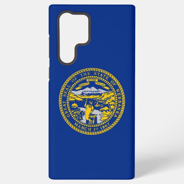 Samsung Galaxy S22 Ultra Case Nebraska Flag Samsung Galaxy Hülle (Rückseite)
