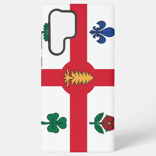 Samsung Galaxy S22 Ultra Case with Montreal flag Hülle (Rückseite)