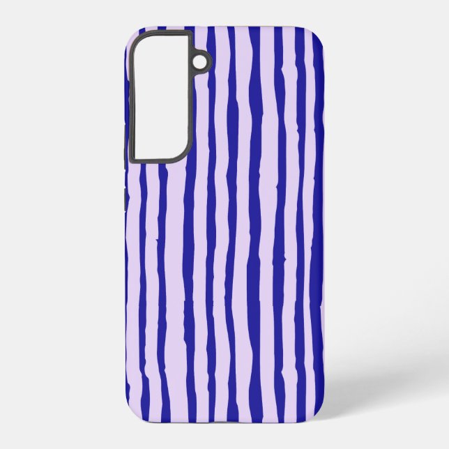 Samsung Handy Gehäuse blau Streifen Samsung Galaxy Hülle (Rückseite)