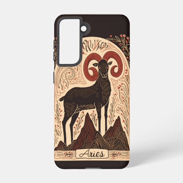 Samsung Phone Case Aries Celestial Zodiac Art Samsung Galaxy Hülle (Rückseite)