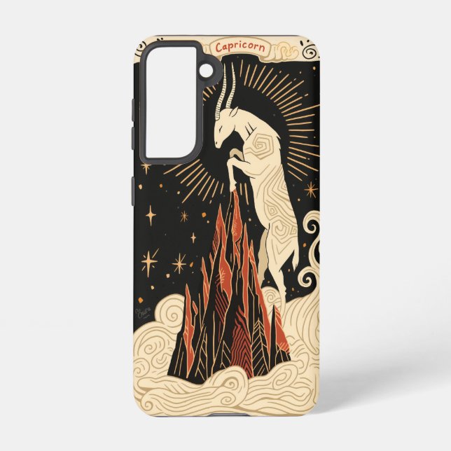 Samsung Phone Case Capricorn Celestial Zodiac Galaxy Hülle (Rückseite)