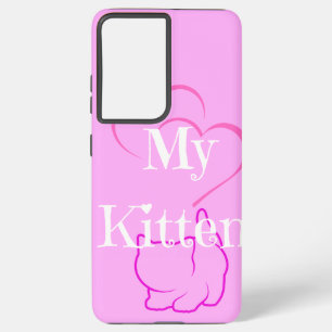 Samsung S21 ultra case rosa kitten Fall Galaxy Hülle