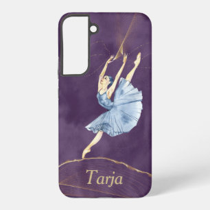 Samsung S22 Fall mit Ballerina Lila Background Galaxy Hülle