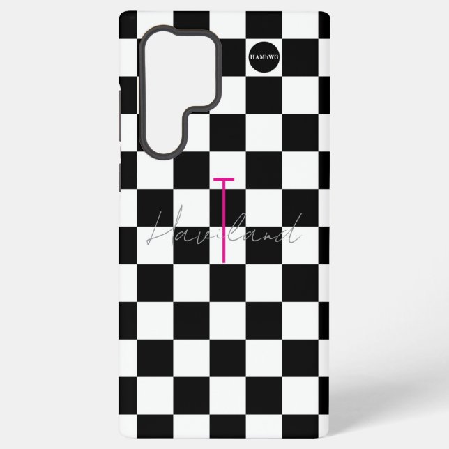 Samsung und iPhone Cell Case - HAMbyWG-Schachbrett Galaxy Hülle (Rückseite)