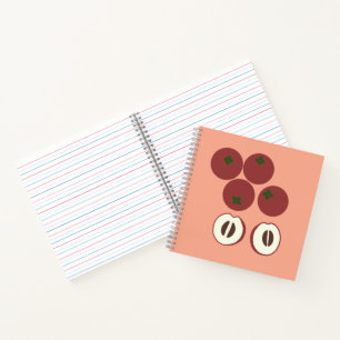 Samt-Apfel-Spiralblock Notizbuch