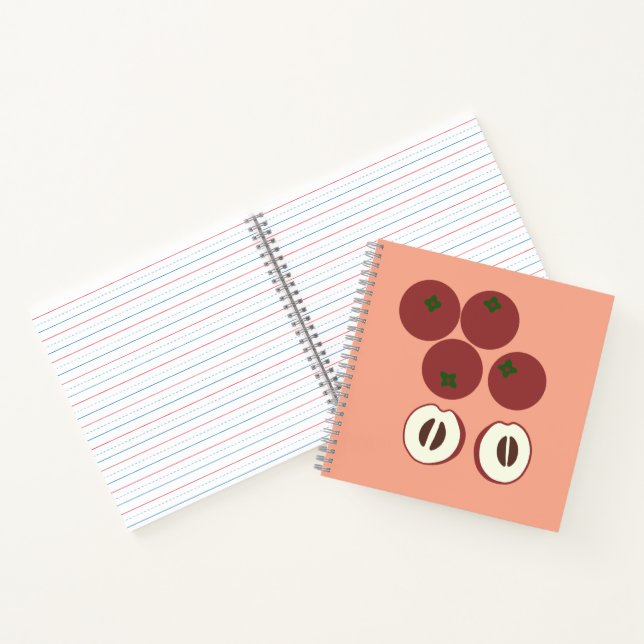 Samt-Apfel-Spiralblock Notizbuch (Innenseite)