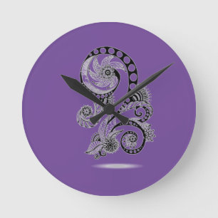 Samt Runde Wanduhr