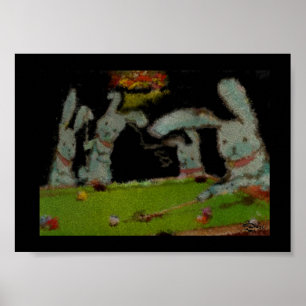 Samt-Teenager, der Pool spielt Poster