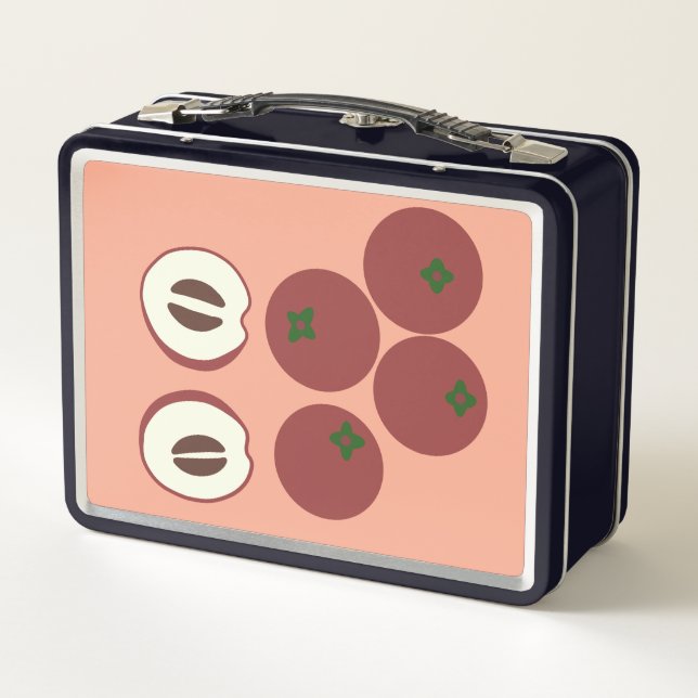 Samtapfel-Metall-Lunchbox Metall Brotdose (Rückseite)