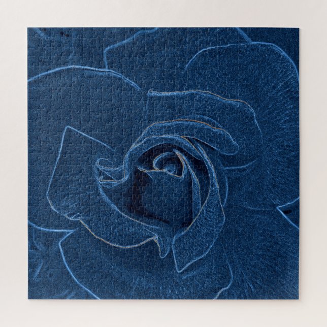 samtblaue Rose (Vertikal)