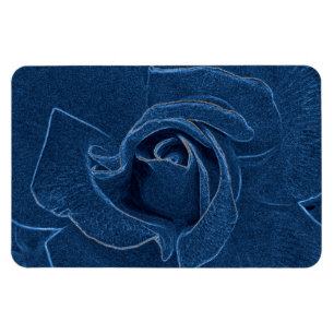 samtblaue Rose Magnet