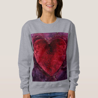 Samtene Emotion – Romantische Liebesherz Sweatshirt