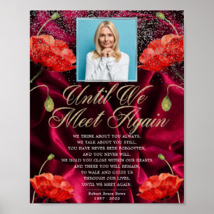 Samtene Foto Elegante Rote Rosen Trauergedicht Sch Poster