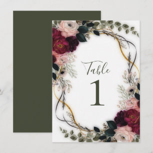 Samtene Pflaumen-Garten-Blumen-Grün-Hochzeit  Einladung