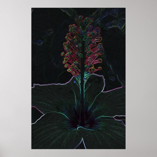 samtfarbene Blume Poster (Vorne)