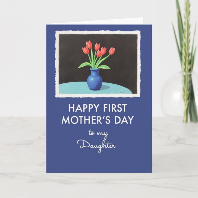 Samtige Florale Happy Day Karte (Vorderseite)