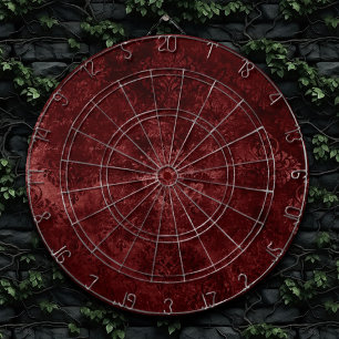 Samtige Henna-Damask Roter abgenutzter Grunge Dartscheibe