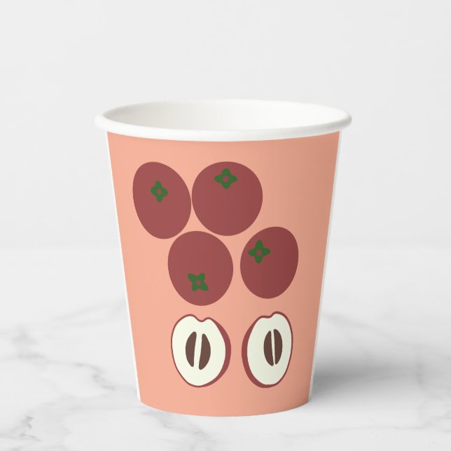 Samtiger Apfel-Papierbecher Pappbecher (Vorderseite)