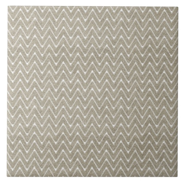 Samtiger Sandbrauner Kleiner Chevron-Muster Fliese (Vorderseite)