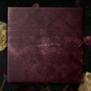 Samtiger Weindamaskus Bordeaux Sangria Grunge Gl Fliese