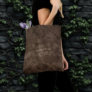 Samtiges Bronze-Damaskus Brauner Barock-Grunge Tasche
