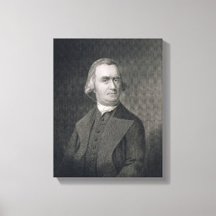 Samuel Adams, graviert von G.F. Storm (fl.c.1834) Leinwanddruck