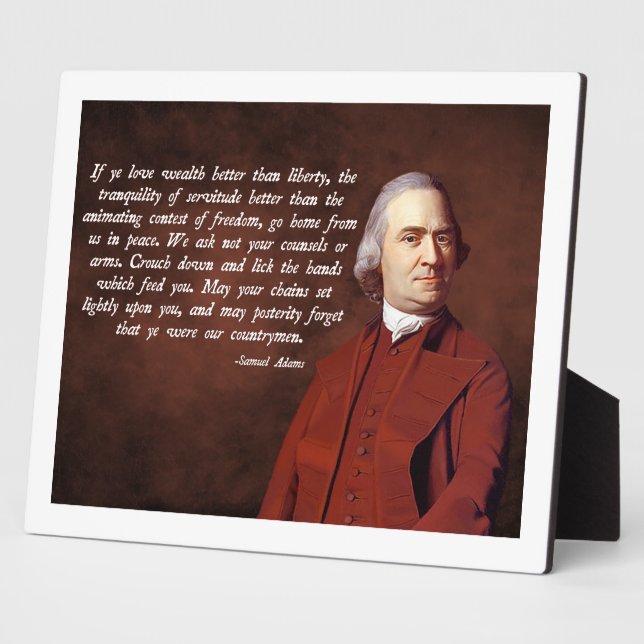 Samuel Adams Liberty Fotoplatte (Seite)