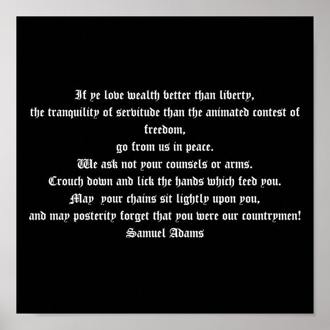 Samuel Adams - Poster (Vorne)